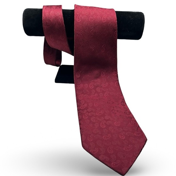 Burma Bibas Silk Tie Career Office Professional Formal Suit Vest Wedding Event - Picture 1 of 3